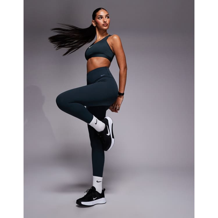 Nike Zenvy グリーン レギンス サイズS Nike Zenvy Training highwaisted 7/8th leggings in dark green | ASOS