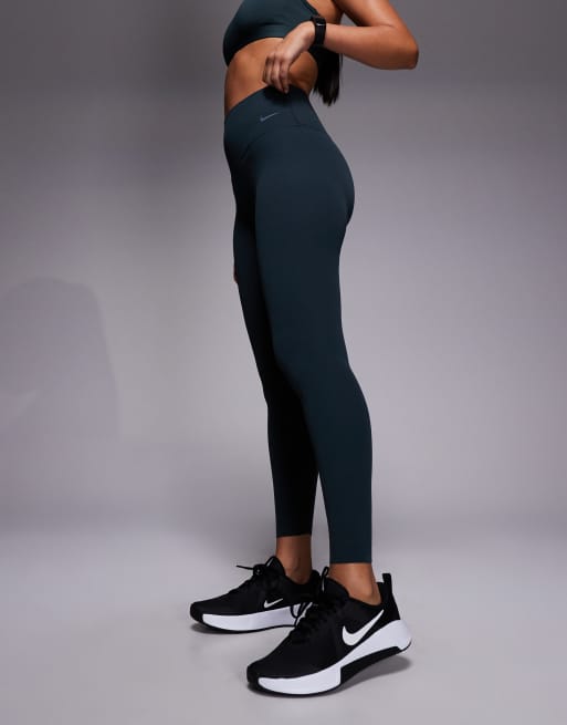 Nike Zenvy Training highwaisted 7/8th leggings in dark green, 3 of 5