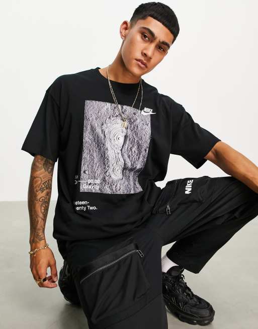 Nike Zero Gravity Pack oversized photo print t-shirt in black | ASOS