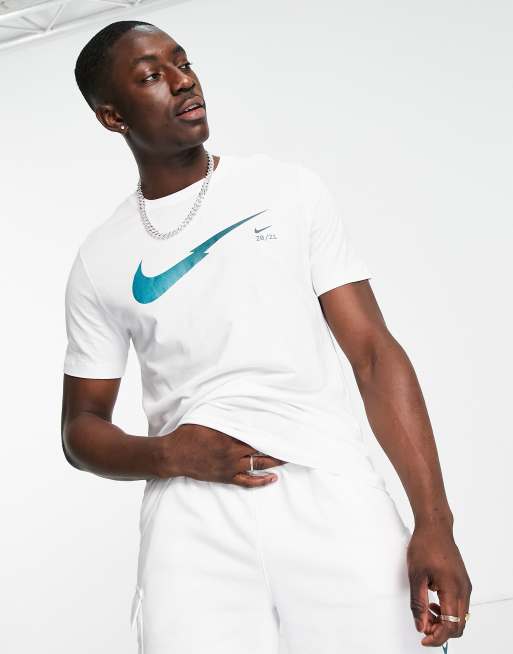 Nike Zig Zag logo t-shirt in white | ASOS