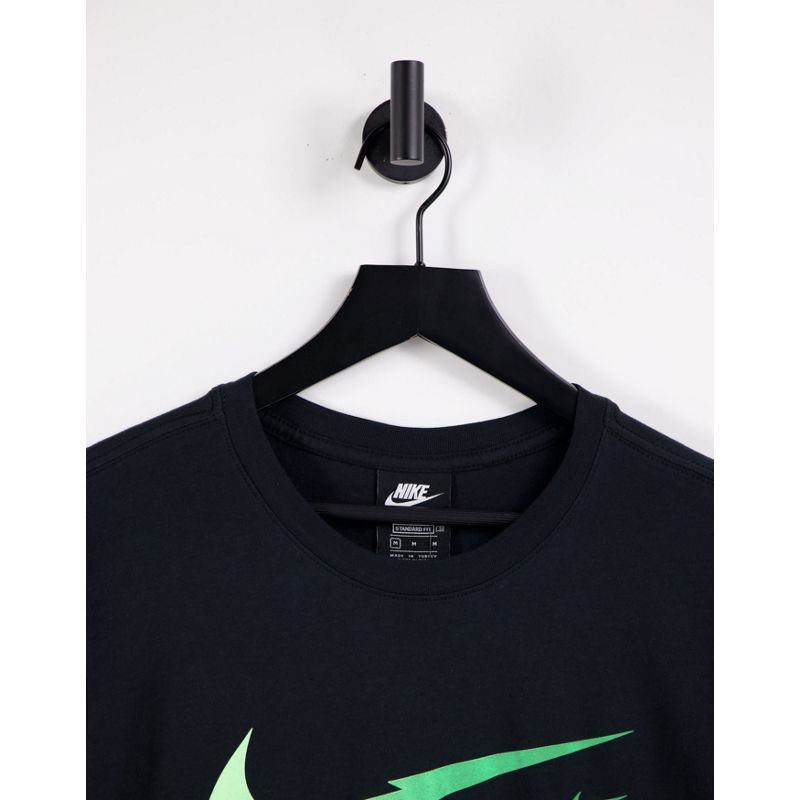 Top Activewear Nike - Zig Zag - T-shirt con logo nera