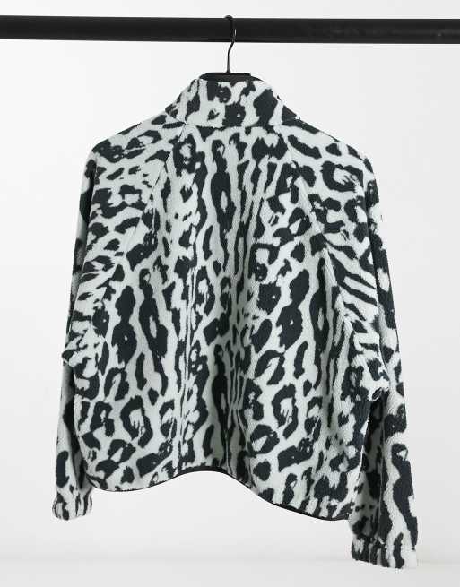 Nike zip through fleece animal print new arrivals