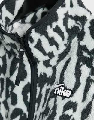 nike pink leopard print fleece