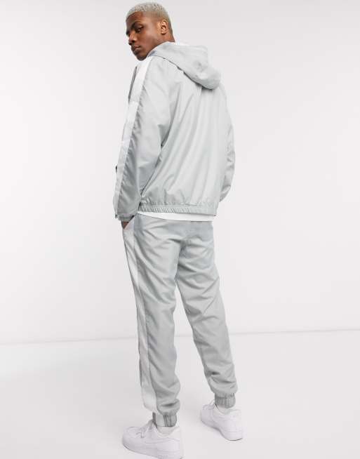 Nike woven tracksuit set in sale grey