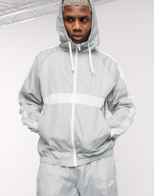 Nike grey woven on sale tracksuit