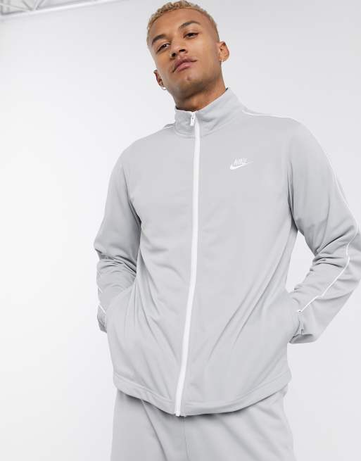 Grey nike sales poly tracksuit