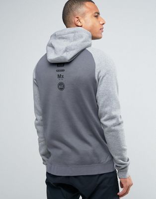 Nike Zip Through Raglan Hoodie In Grey 