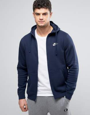 dark blue nike zip up hoodie