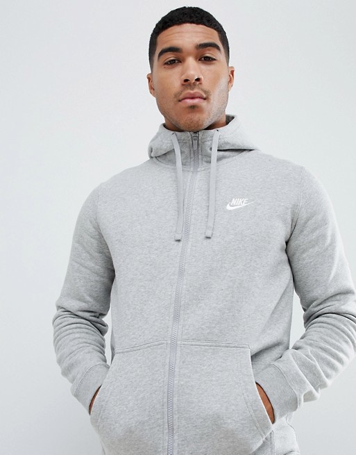Nike | Nike zip up hoodie with futura logo in grey 804389-063