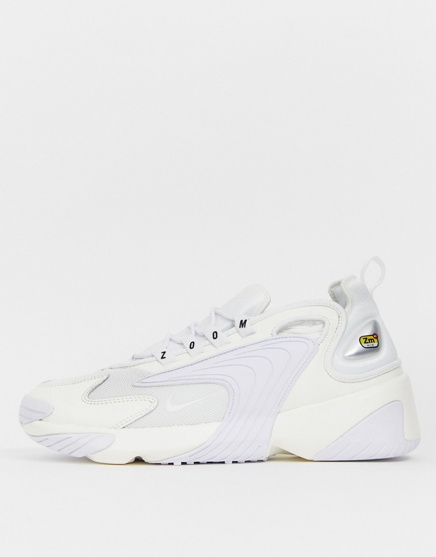 Nike Zoom 2K sneakers i triple white-Hvid