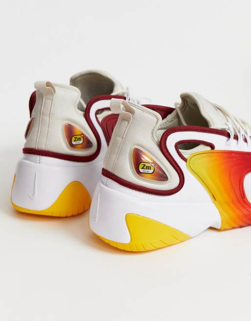 Nike zoom 2k sales white red yellow