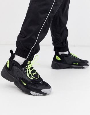 Nike Zoom 2k trainers in black/volt AO0269-008 | ASOS