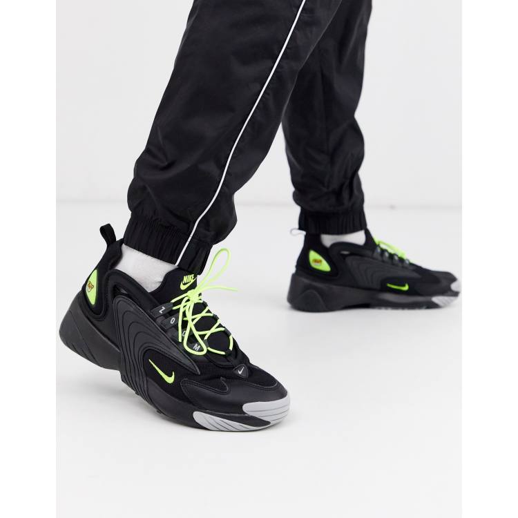 Nike Zoom 2k trainers in black/volt AO0269-008 | ASOS