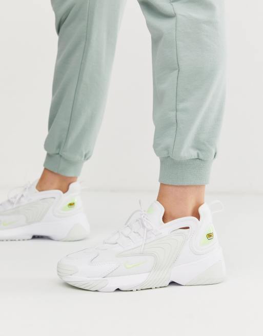 Nike Zoom 2K trainers in white and grey