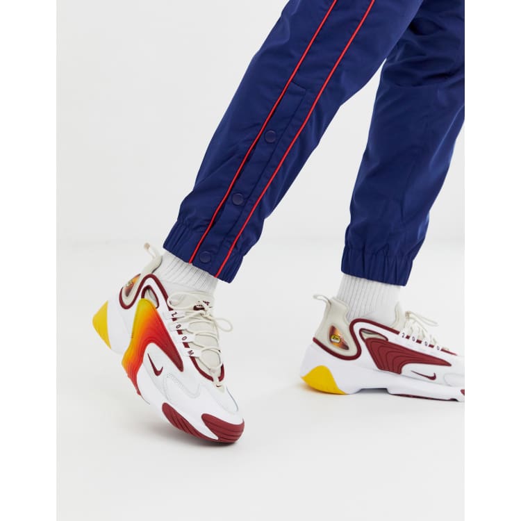 Nike zoom 2k white red sale yellow