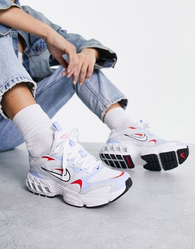 Nike Zoom Air Fire sneakers in white and multi