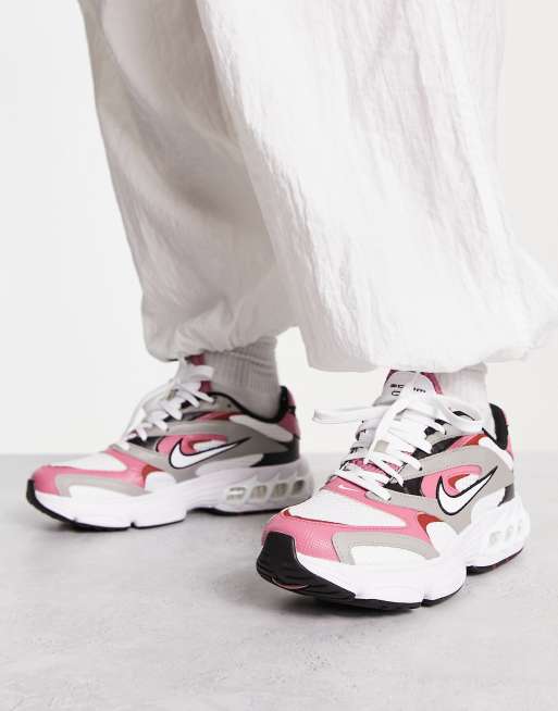 Nike Zoom Air Fire sneakers in white, stone and desert berry