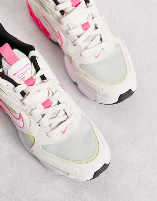 Nike Zoom Air Fire Sneakers in zilver en hyper roze