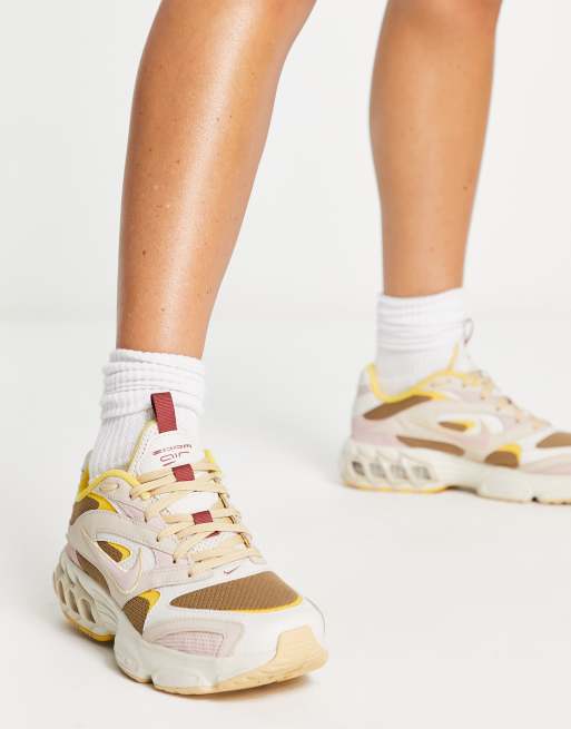 Nike Zoom Air Fire trainers in beige and pale pink ASOS