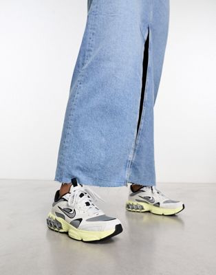 Nike Zoom Air Fire trainers in grey and luminous green - ASOS Price Checker