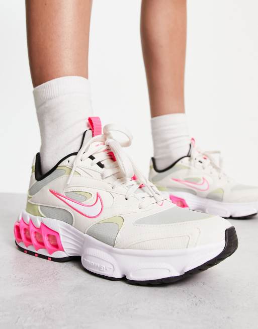 Nike Zoom Air Fire trainers in silver and hyper pink ASOS