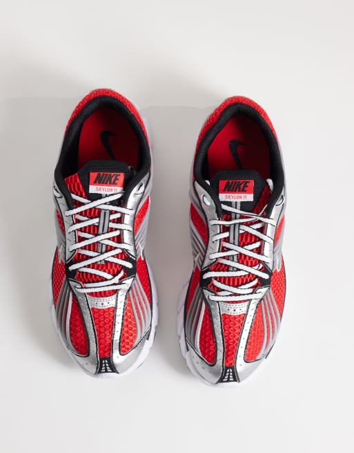 Nike Zoom Skylon 11 trainers in red and silver, 2 of 5