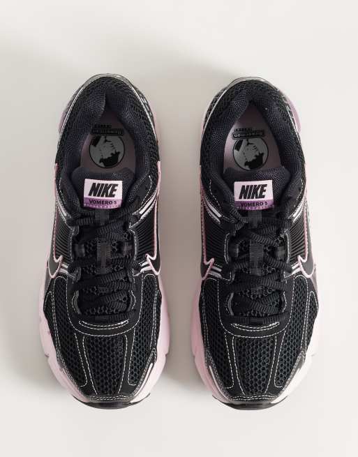 Nike Zoom Vomero 5 baskets noires et roses, 3 de 5