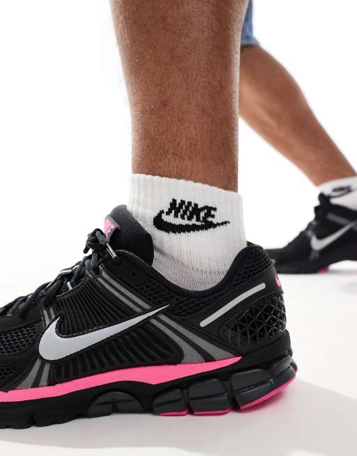 Nike Zoom Vomero 5 sneakers in black and pink