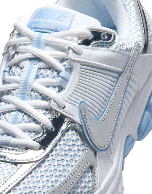 Nike Zoom Vomero 5 sneakers in blue and metallic silver , 4 of 4