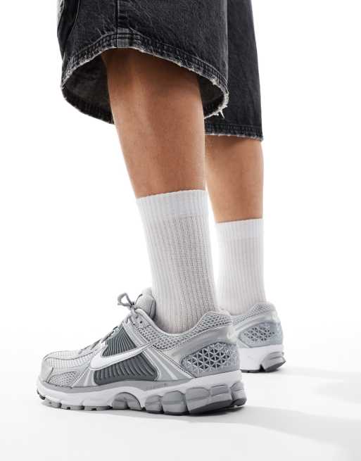 Nike Zoom Vomero 5 sneakers in gray & metallic silver