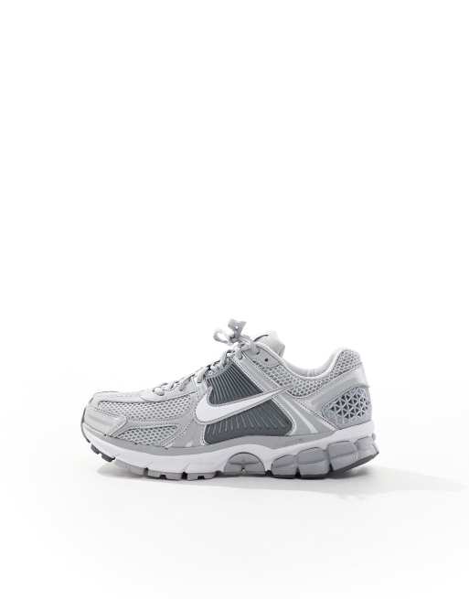 Nike Zoom Vomero 5 sneakers in gray & metallic silver