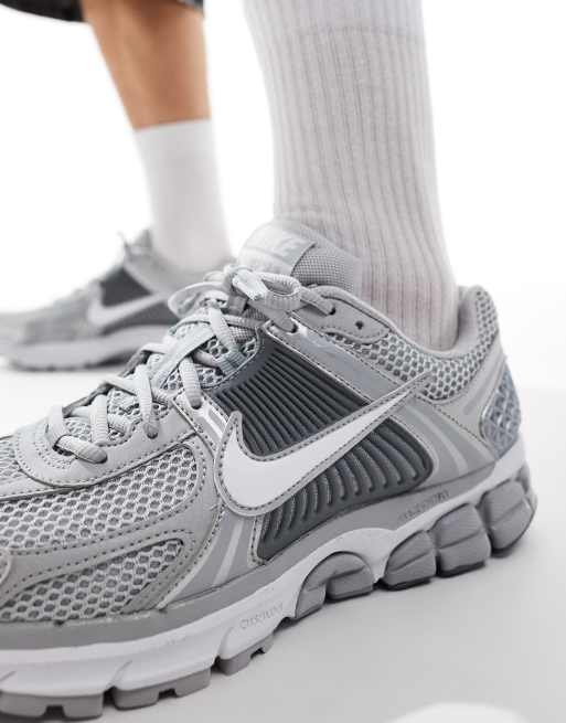 Nike Zoom Vomero 5 sneakers in gray & metallic silver