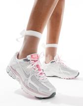 Nike Zoom Vomero 5 sneakers in white & silver
