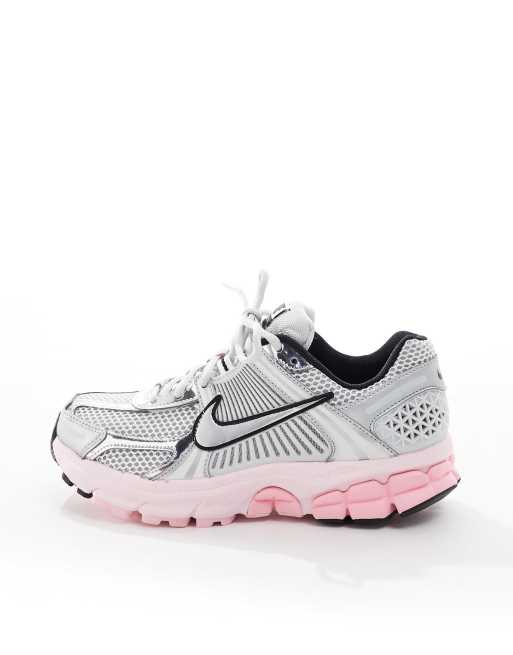 Nike Zoom Vomero 5 sneakers in silver and pink