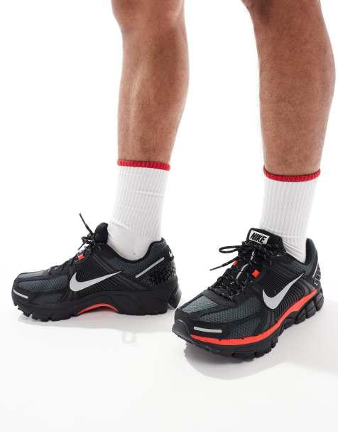 Nike Zoom Vomero 5 trainers in black and metallic silver - view 1