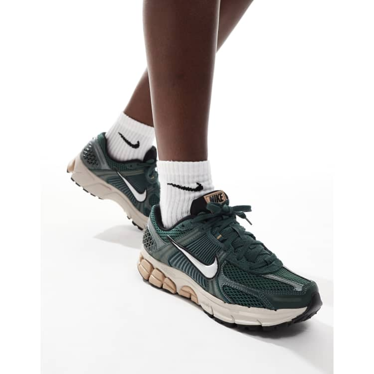 Nike Zoom Vomero 5 trainers in dark green and silver ASOS