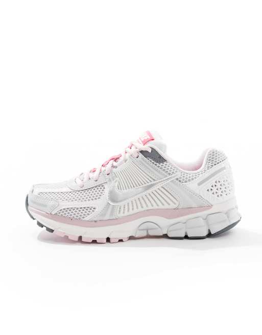 Nike – Zoom Vomero 5 – Vita och rosa träningsskor, 4 av 5