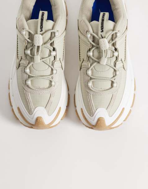 adidas gazelle silver green womens ADIDAS OZMILLEN Size 13 White Beige Mesh Chunky Sneakers main image 0