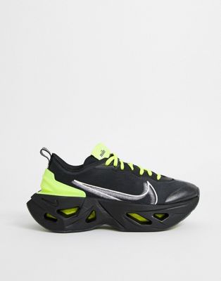 nike zoomx vista grind black and yellow trainers