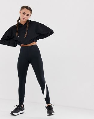 Nike - Zwarte legging met swoosh