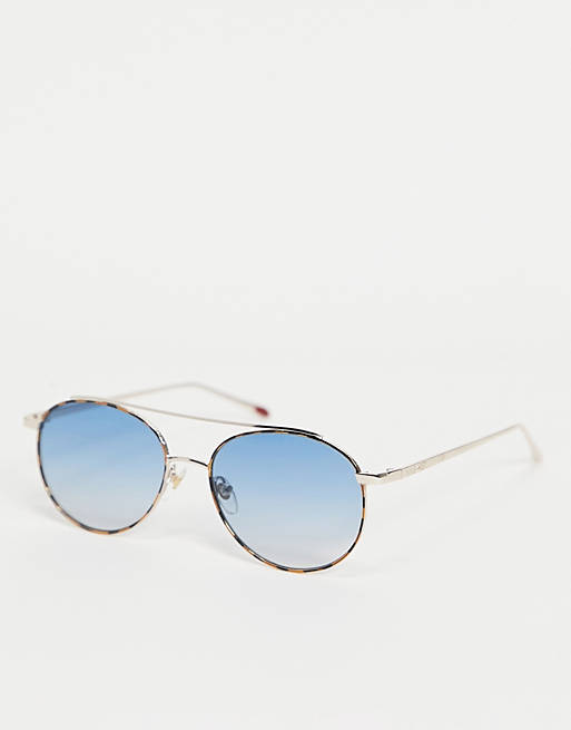 Nine West round lens sunglasses with double brow