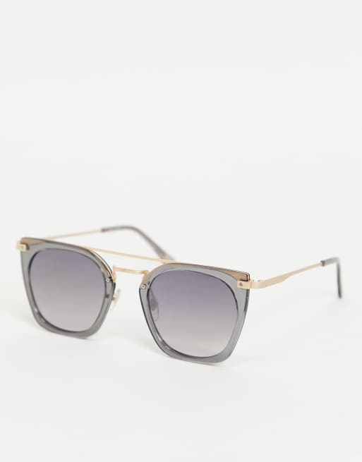 Nine West Sonnenbrille mit flacher Oberseite und doppeltem Brauensteg