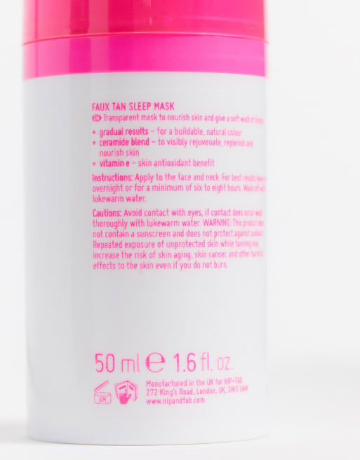 NIP+FAB – Faux Tan Sleep Mask – Brun utan sol-mask 50 ml, 2 av 4