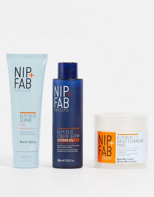 NIP+FAB – Glycolic Exfoliate + Glow Regime – Zestaw kosmetyków złuszczających