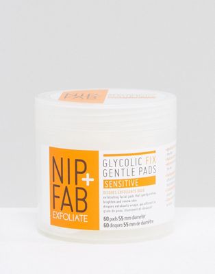 NIP+FAB – Glycolic Fix Gentle Sensitive Exfoliating Pads – Milda exfolierande pads-Ingen färg