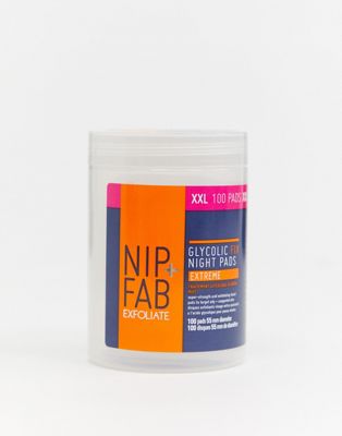 Nip+Fab – Glycolic Fix Night Pads Extreme Supersize – Exfolierande rondeller-Ingen färg