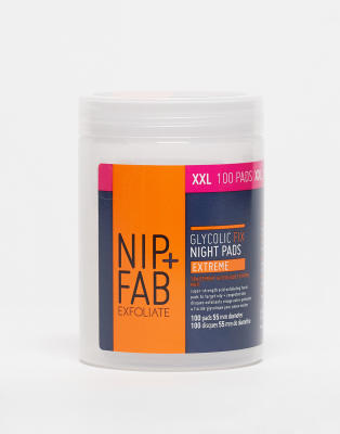 Nip+Fab - Glycolic Fix Night Pads Extreme Supersize - Peeling-Pads, 100 Stck.-Keine Farbe