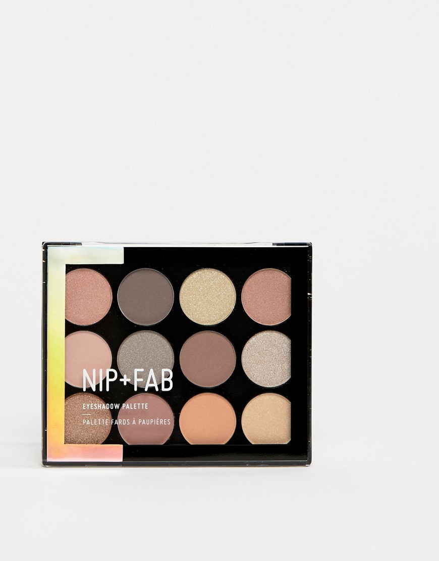NIP+FAB – Make Up Eyeshadow Palette Cool Neutrals – Palett med ögonskuggor i neutrala färger-Flerfärgad