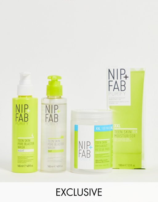 NIP+FAB x ASOS Exclusive – Teen Cleanse + Purify – Reinigende und klärende Hautpflege-Serie für Teenie-Haut (41% Rabatt)