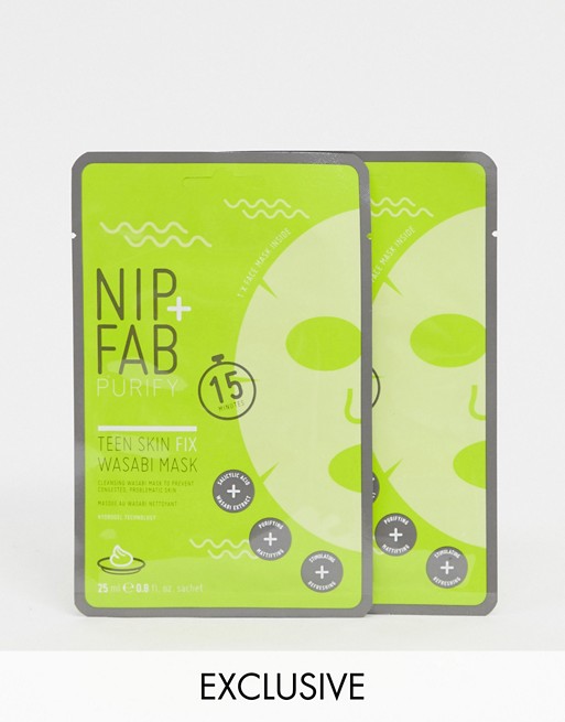 NIP+FAB X ASOS Exclusive Teen Skin Fix Blemish Sheet Mask - SAVE 50%